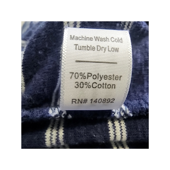 Marine Layer‎ Mens Large Blue Polo Striped Terry Cloth Beach Resort Casual - Picture 12 of 12